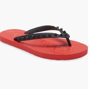 Christian Louboutin Donna Rubber Flat Sandals Size 36